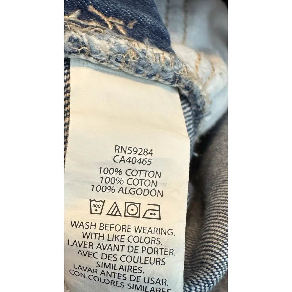 Children's Place Blue Denim Overall Distressed Shorts Girls Size 12 Shortalls